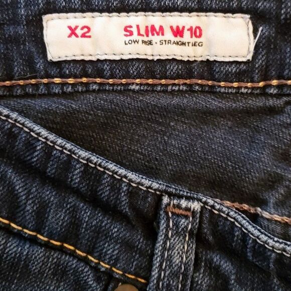 X2 Quality Denim Women Low Rise Straight Leg Jeans Dark Blue Regular 4 - Picture 7 of 8